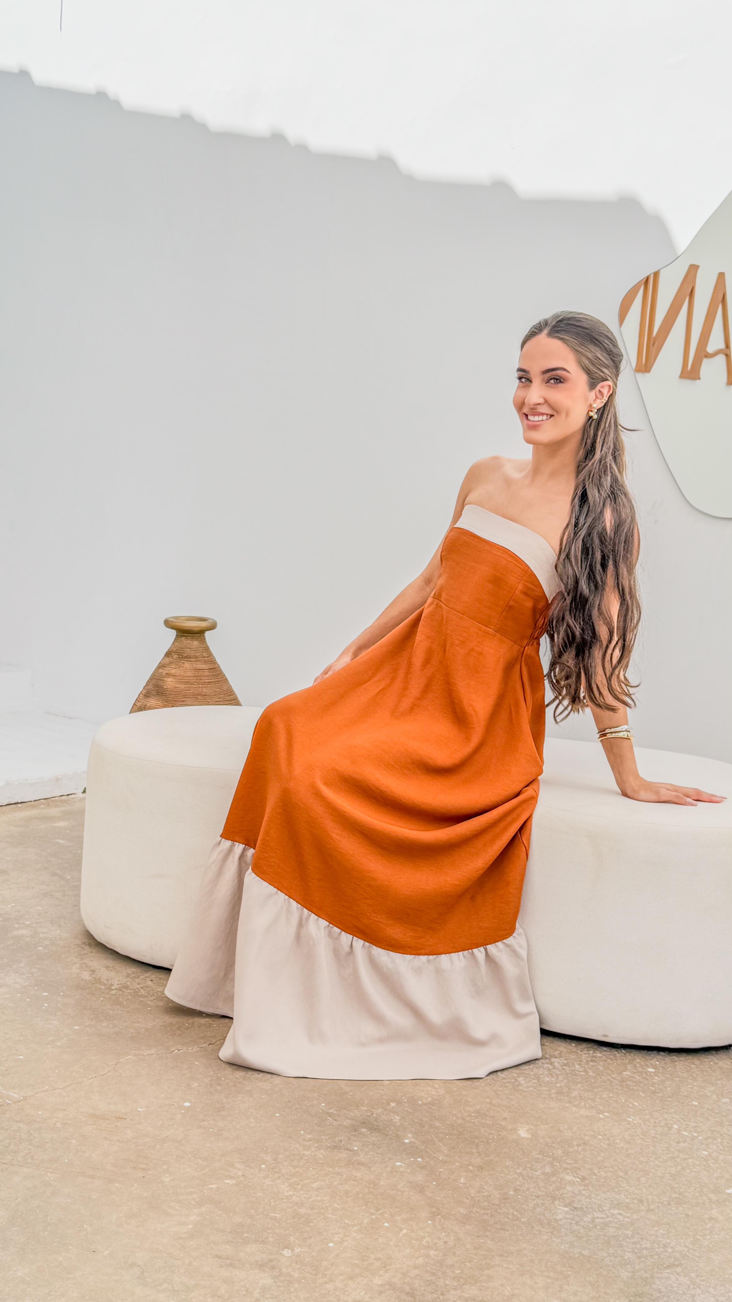 Vestido Longo Tomara que Caia com Bolsos Laterais